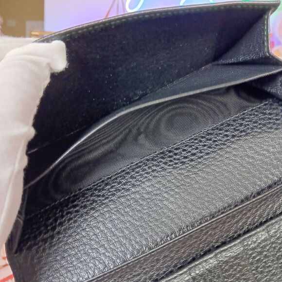 Gucci Jackie 1961 Black Pebble Leather Large Size Wallet - Picture 10 of 13